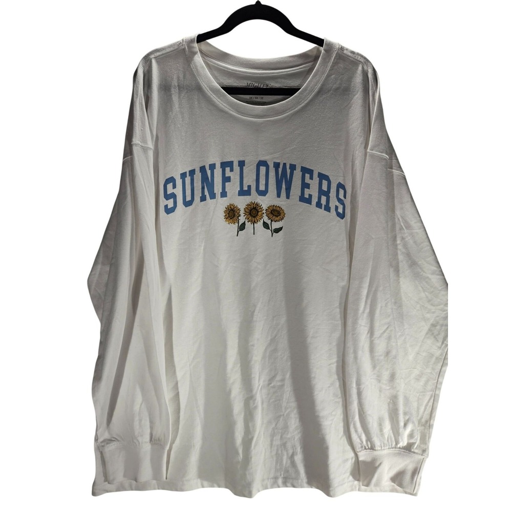 Mighty Fine, NWT,‎ Sunflower, long sleeve, crewneck, 3X